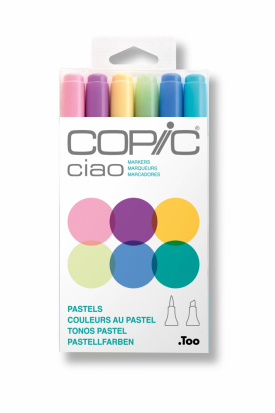 Набор спиртовых маркеров Copic "Ciao", пастельные цвета 6цв